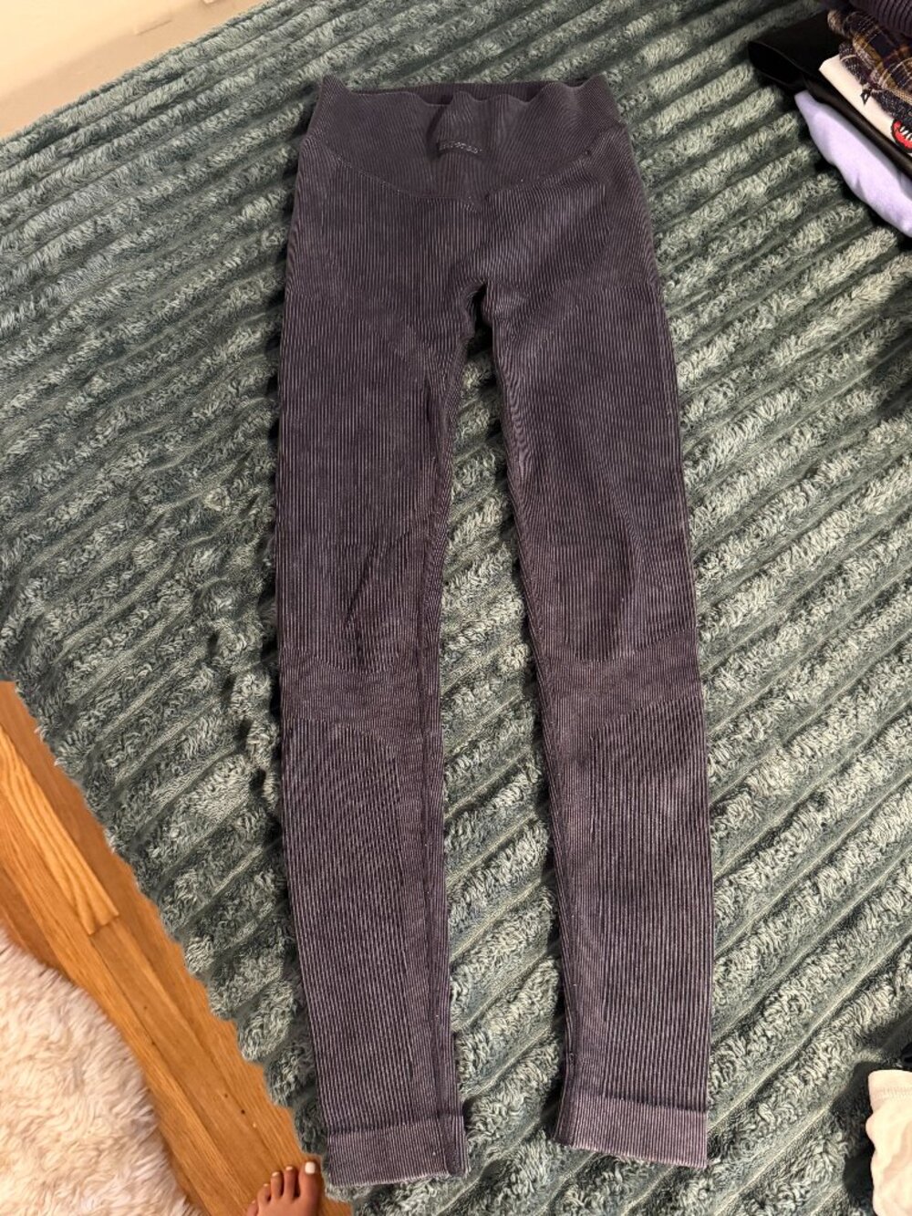Bo + Tee Ribbed Advance Leggings Grey Black XS/S